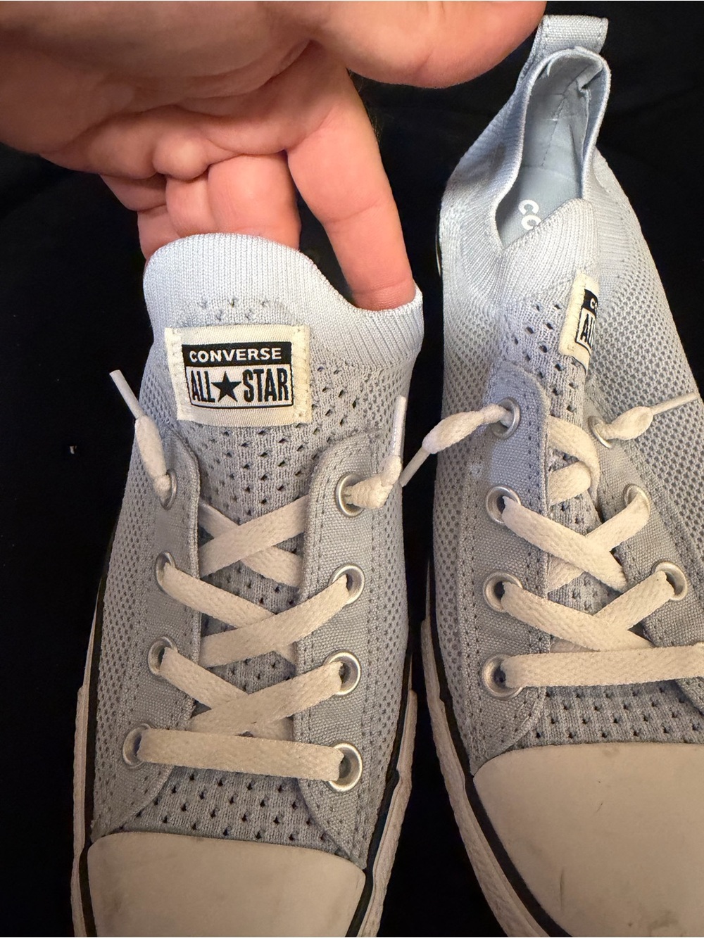 Converse All Star Light Gray Knit Low-Top Sneakers